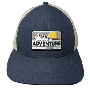 Off-Road Vixens Trucker Hat Blue Beige OS Snapback Adventure Patch Mesh Mountain